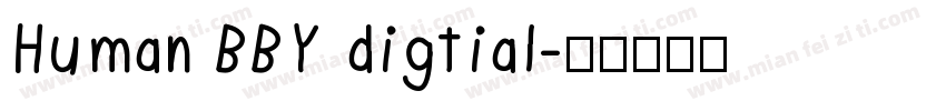 Human BBY digtial字体转换